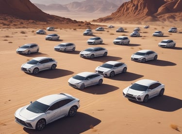 A control center dashboard glowing with live fleet data and neon accents.