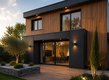 Bardage bois moderne – façade extérieure haut de gamme