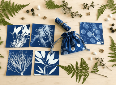 Cianotipias en tela y papel