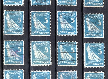 a collection of stamps with a number of stamps