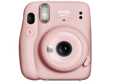 front side of instax mini camera pink blush color