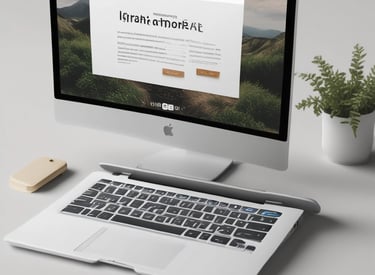 A logo design process with sketches and digital drafts.