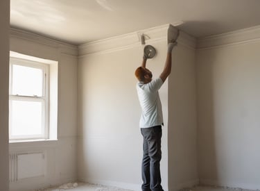 Modern interior room with fresh paint and neatly installed tiles reflecting Swedish standards.