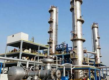 A shipment of energy sector components being loaded at a modern warehouse.