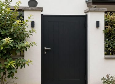 portail noir et fermé