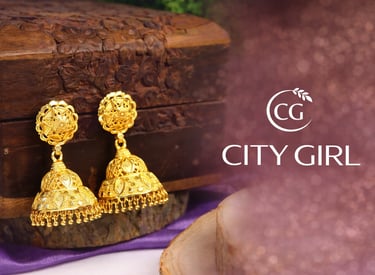 City Girl Jewellery - Best imitation Jwellery - 18 Carat Gold Plated Earrings