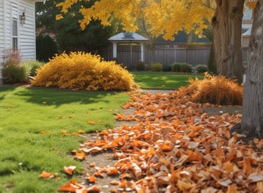 Close-up of a lawn technician spreading fertilizer evenly across a lush yard.