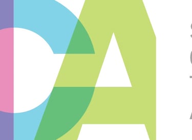 Logo with colorful overlapping letters "SHCA" and gray text reading "SOUTH HAVEN CENTER FOR THE ARTS
