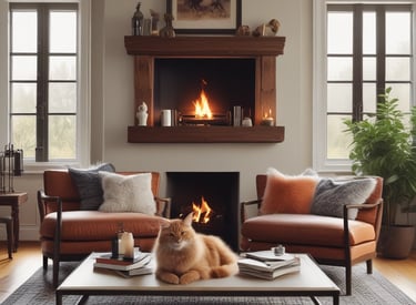 A yellow sign with bold black text in German promoting an agency located on a street. The background shows part of an urban setting with tables and chairs on a sidewalk.