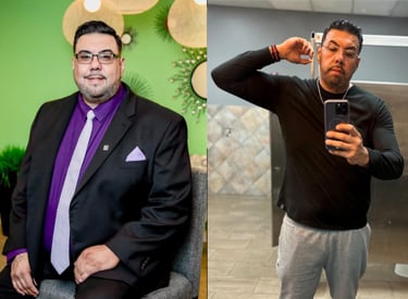 a mans weight loss transformation
