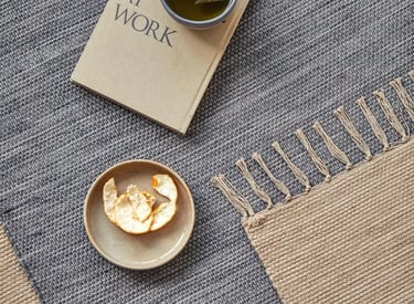 Minimalist modern rug design by Rasida Creation, handmade with care