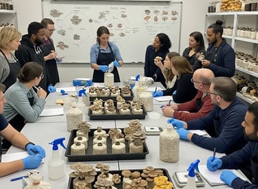 Mushroom cultivation training, mushroom growing courseYour journey into sustainable farming starts with our mushroom training