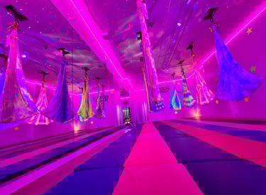 kids-birthday-aerial-glow-hammock-yoga long island