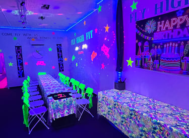 kids-glow-birthday-party-aerial-long-island fun parties for kids