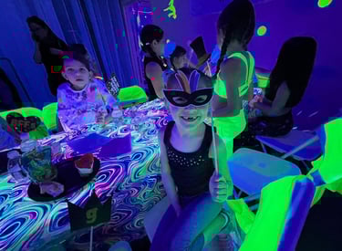 Kids aerial party glow in the dark aerial yoga 