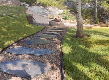 stone and gravel pathway