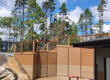 elevated balcony and support structure
