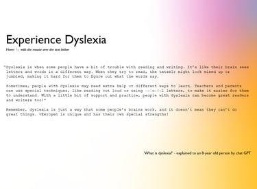 Beleving van dyslexie via interactieve ervaring – grafisch ontwerp Utrecht