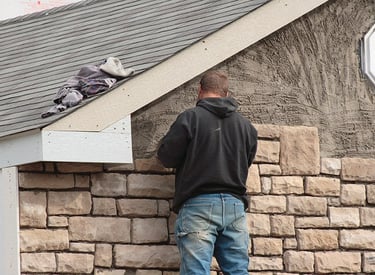 house renovation stone siding