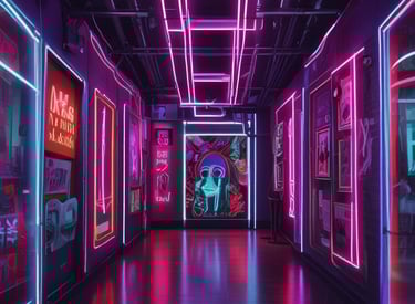 a neon - lit neon - lit neon - lit artificial artificial artificial artificial artificial artificial
