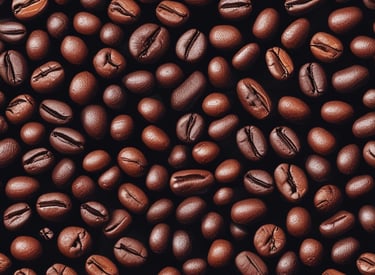 A lush coffee plantation in Veracruz with ripe coffee cherries on the branches.