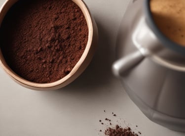 A steaming cup of freshly brewed coffee placed on a rustic wooden table.