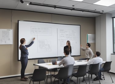 A professional consultant discussing strategies with a client.