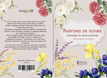 couverture du livre Parfums de plume anthologie de textes parfumés par Esméralda Cicchetti