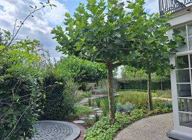 Villatuin met natuurlijke beplanting