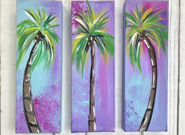 Palm tree painting party in Cozumel April 5
