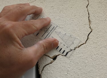 CJR AUDITS Ile de France expertise bâtiment mesure de fissure au fissuromètre