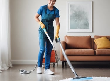 A group of workers wearing orange safety uniforms and helmets are cleaning a paved street area near a crosswalk. They are using hoses and brooms to clean the wet surface. Surrounding buildings, including a hotel named 'ROYAL HOTEL SAIGON,' and trees can be seen in the background.