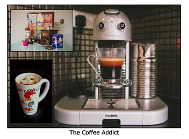 a coffee machine with a cup of coffee