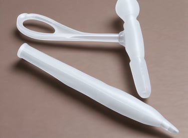 white and red syringe