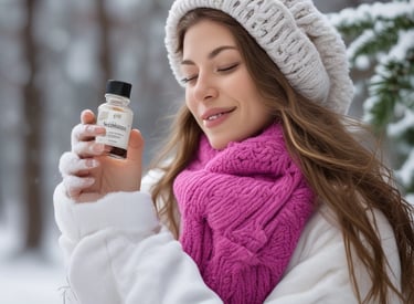 A calming environment with candles and essential oils.