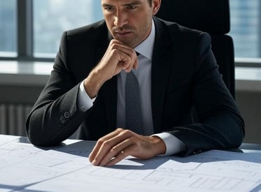 a man in a suit and tie sitting at a table