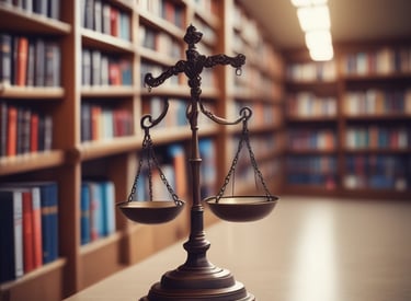 A library with legal scales