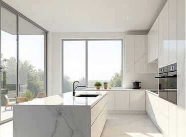 custom high glossy kitchen cabinet design
