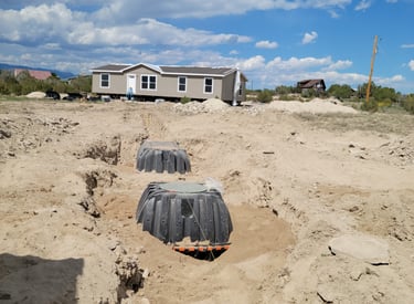 Installing a pressure dosed septic system in Northern Colorado weld county colorado