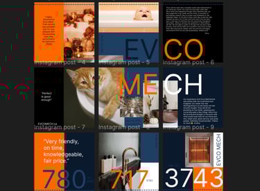 a figma layout of instagram posts