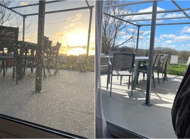 Avant après nettoyage de vitres m&m services pro rouen