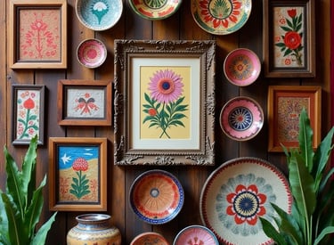 Artisanal wall plates as home decor
