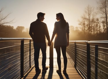 a man opening a door and seeing sunlight coming in from outside