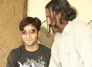 Naghman Saleem During Shoot of Punjabi Drama (Kichrdi 2006) with Zakir Sayeen