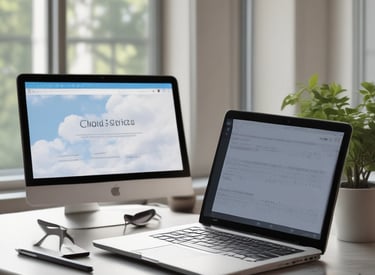 A laptop displaying a software development interface is placed on a granite countertop. Next to the laptop is a closed notebook and a pen. In the background, a sofa and a large window can be seen, providing a contrast between the focused workstation and the casual home setting.