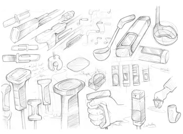 design sketches of kitchen tools
