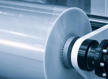a roll stock in a  machine 