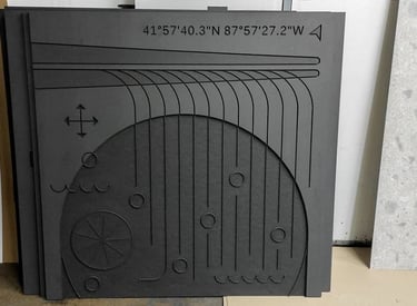 Black MDF panel machining
