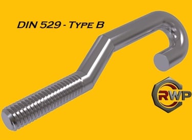 DIN 529 Type B Bent Foundation Anchor Bolt