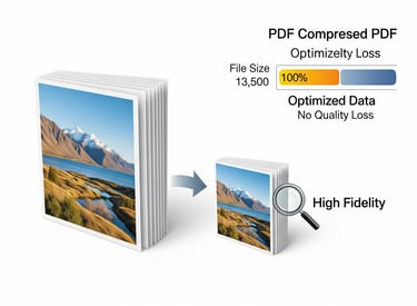 compression of PDF files while maintaining quality: